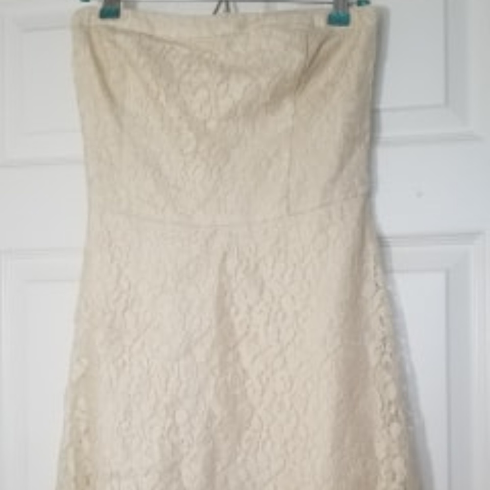 shimmery cream and gold dress